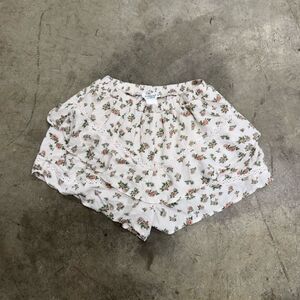 Dainty ruffle ditsy floral coquette flowy shorts